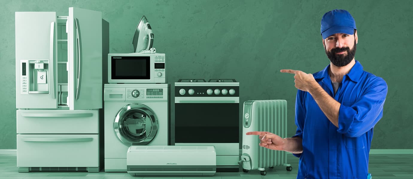 Adran engineer with a range of domestic appliances